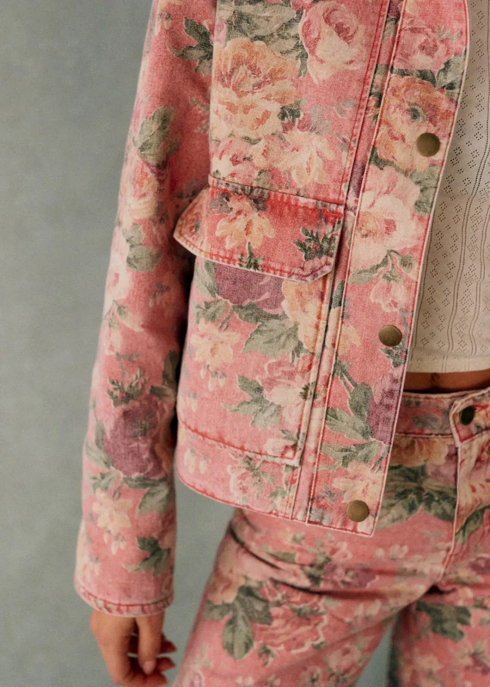 Apricot Short Denim Jacket