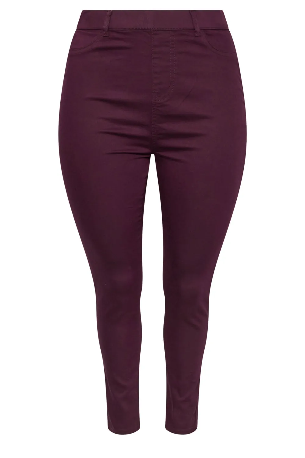 YOURS Curve Burgundy Red Stretch Pull On GRACE Jeggings