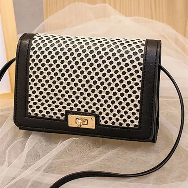 Summer New Women's Messenger Bag Fashion All-match Small Square Bag Trend Mesh Bag Hit Color One-shoulder Mobile Phone Bag