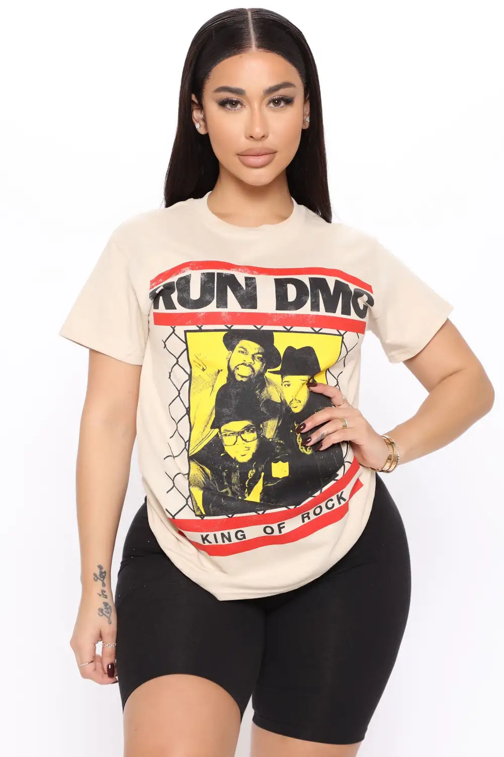 Run DMC King Of Rock Tee - Sand
