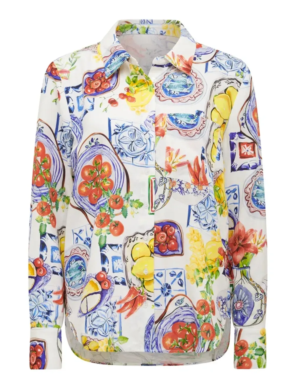 Colorful Oversized Linen Shirt