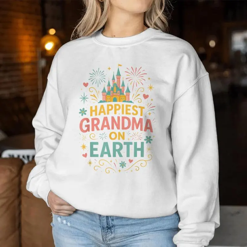 Happiest Grandma On Earth Grandmother Mother's Day Women Sweatshirt