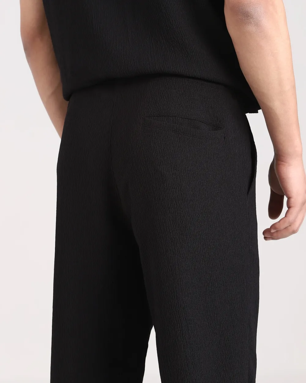 Classic Versatile Comfortable Slim-Fit Straight-Leg Black Trousers