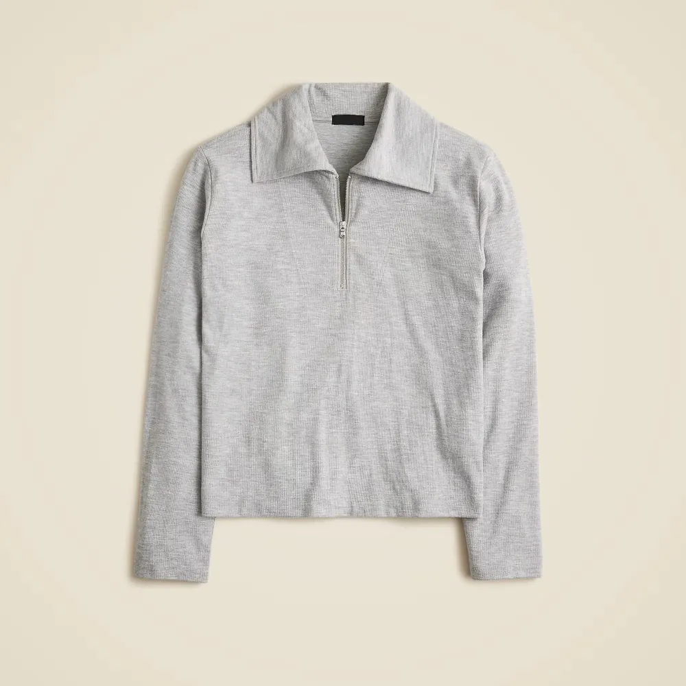 Soft Rib Quarter-Zip Tops