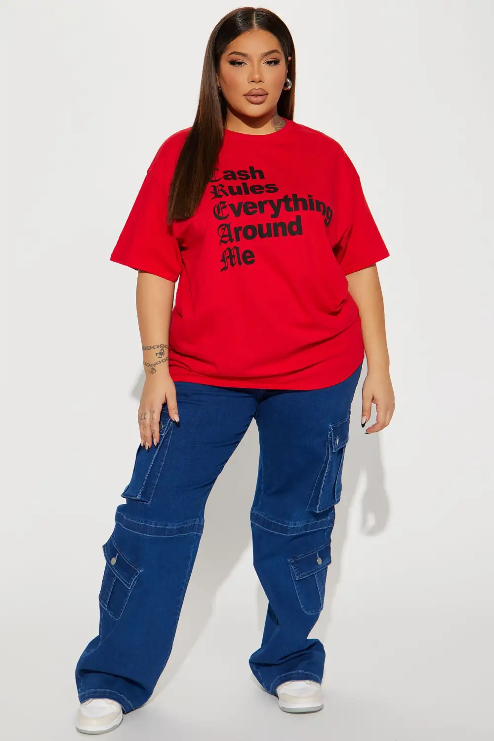 Monetary Motivation Graphic Tee - Red