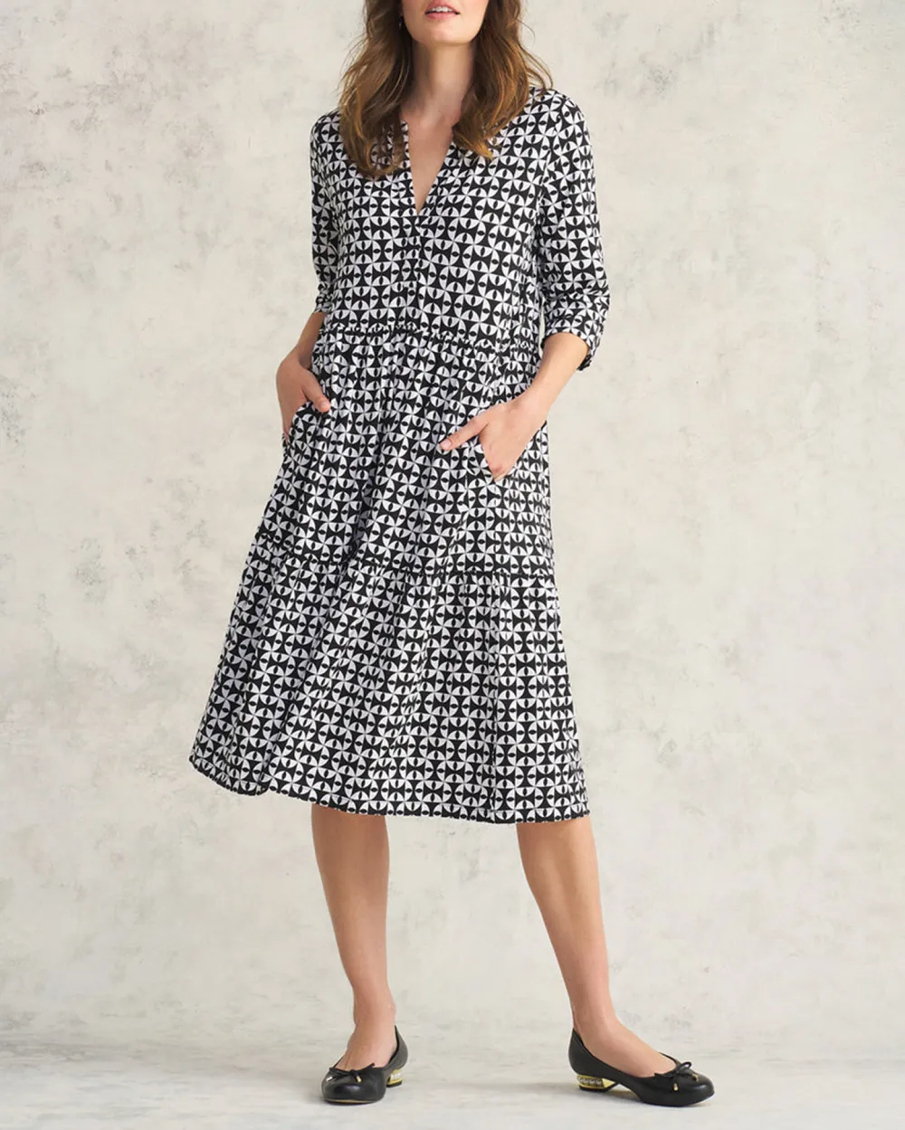 High Twist Jersey Tier Dress