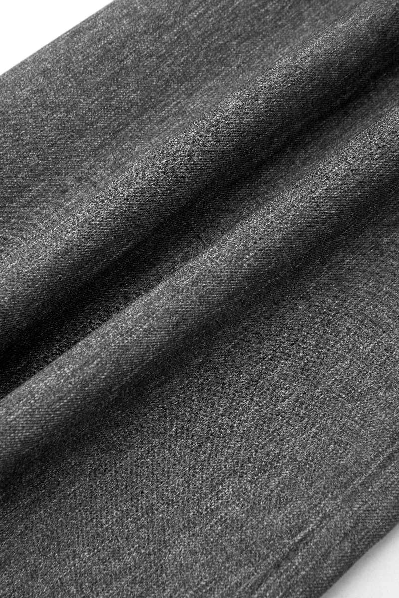 Solid Flap Pocket Button Up Mid Rise Straight Leg Pants