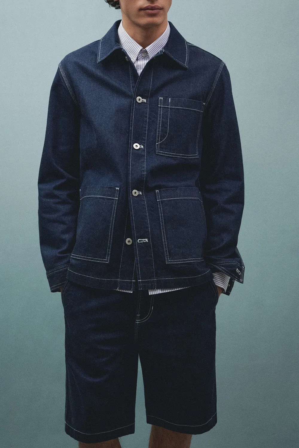 Denim Casual Style Shorts