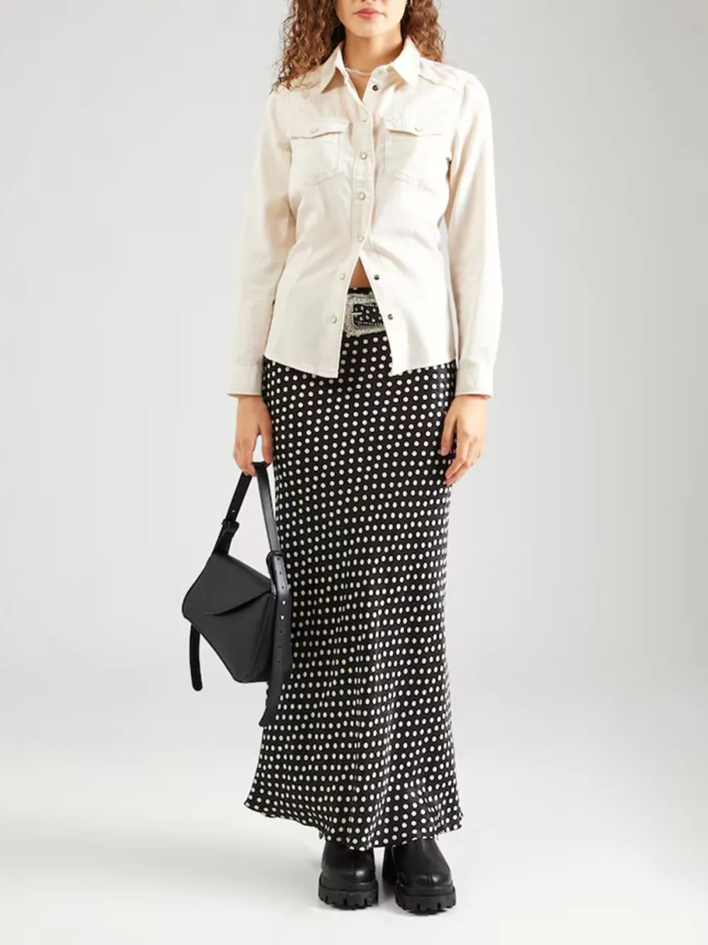 Breast Pocket Casual Style Blouses