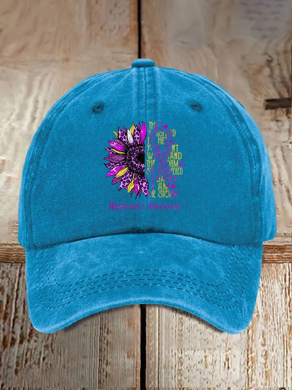 Sunflower I Am The Storm Alzheimer'S Awareness Baseball Caps