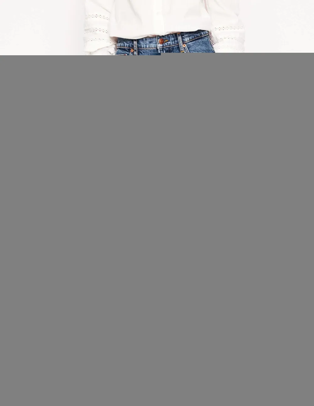 High Rise Column Leg Jeans