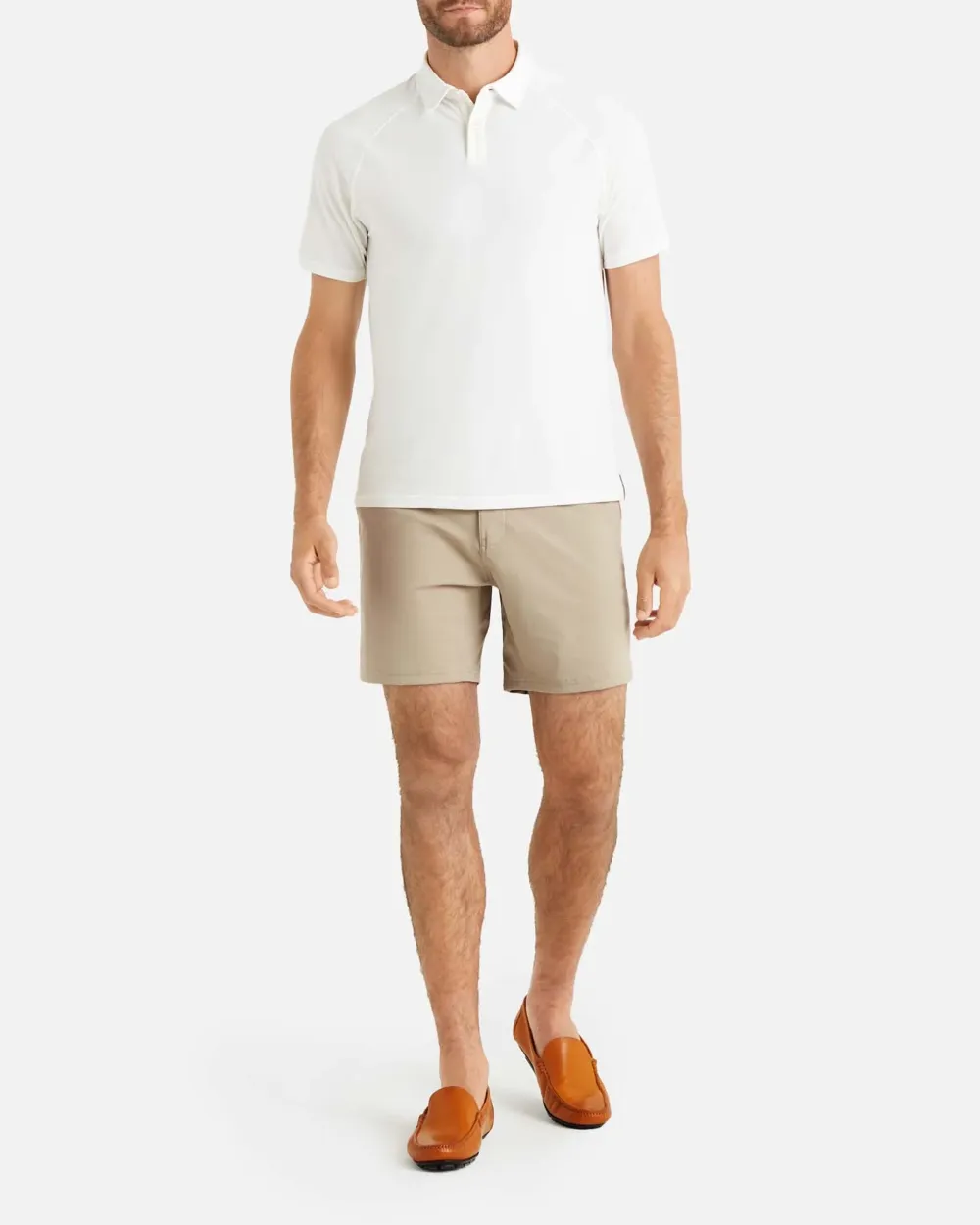 Beige Regular - Fit Men's Shorts