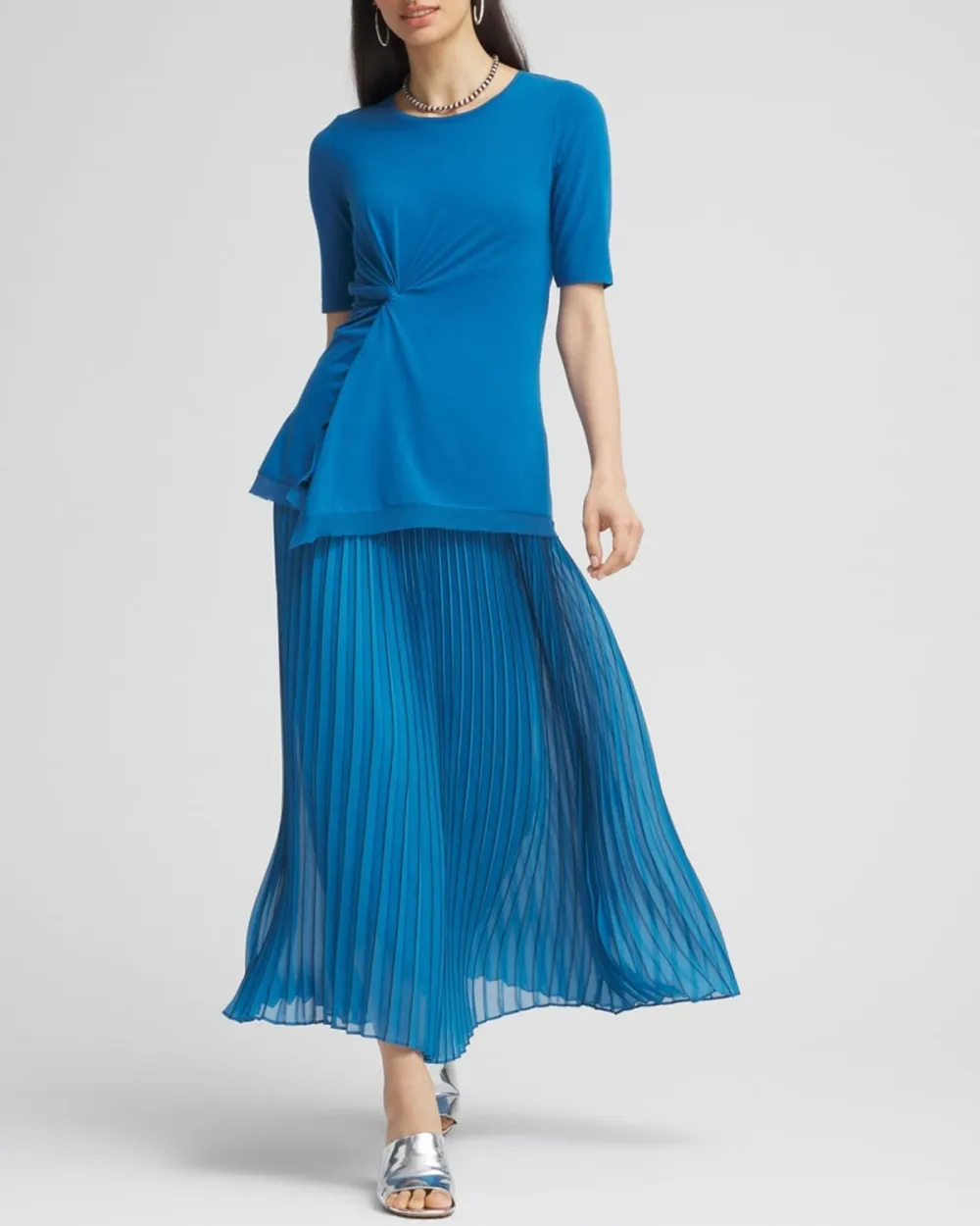 Pleated Midi Skirt