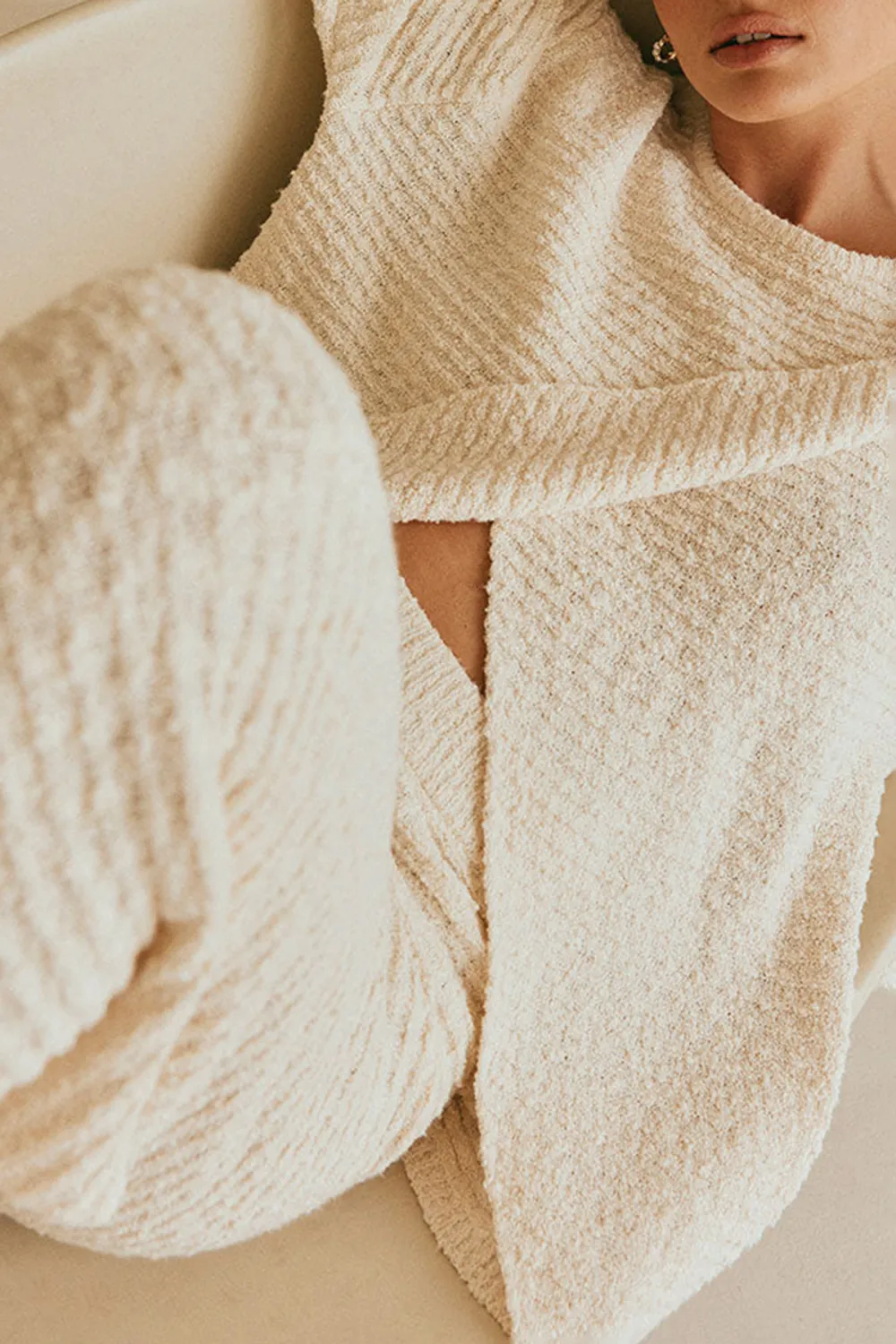Asymmetric Hem Knit Sweater