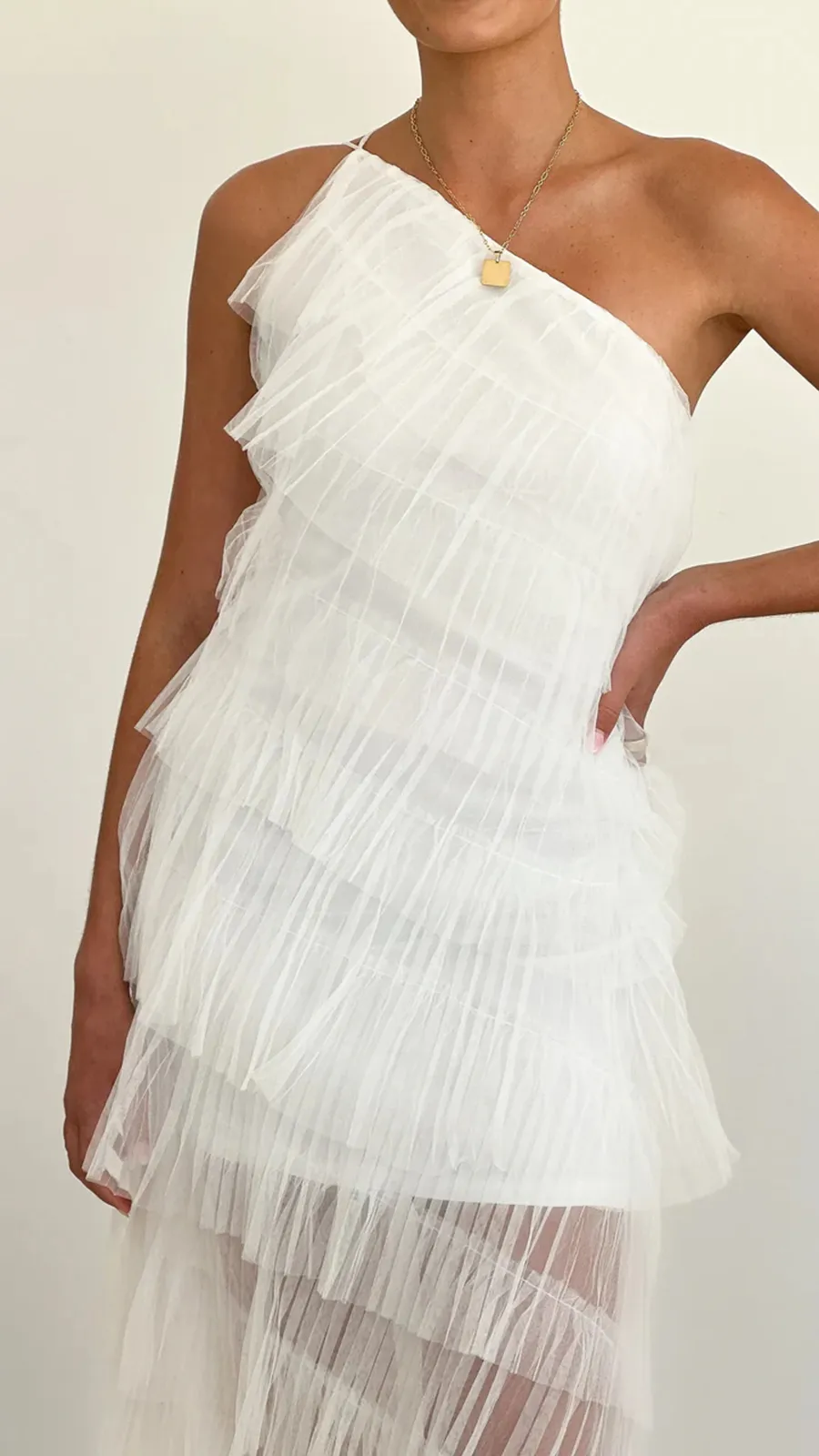 Partially Lined Maxi Dress