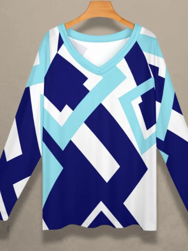 Bold Geometric Print Top