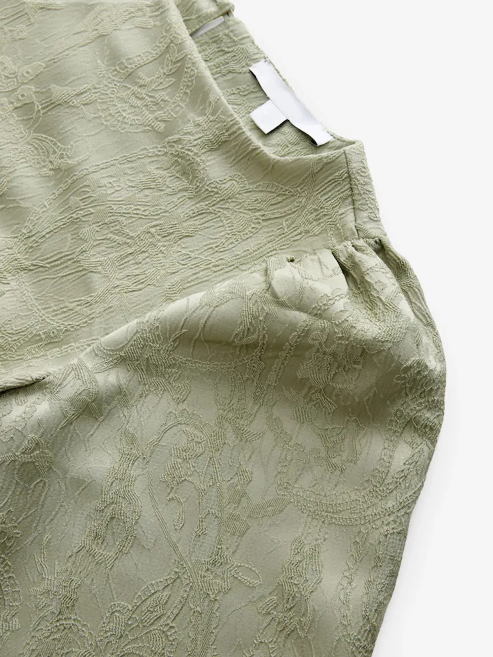 Retro Elegant Lace Pattern Puff Sleeve Dress