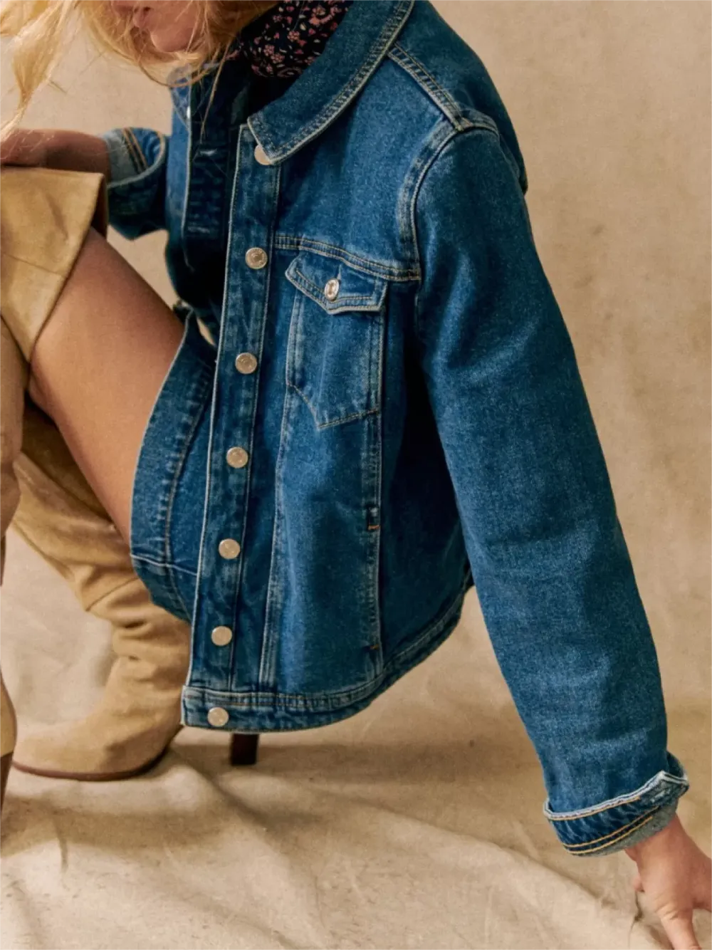 Classic Denim Cropped Jacket