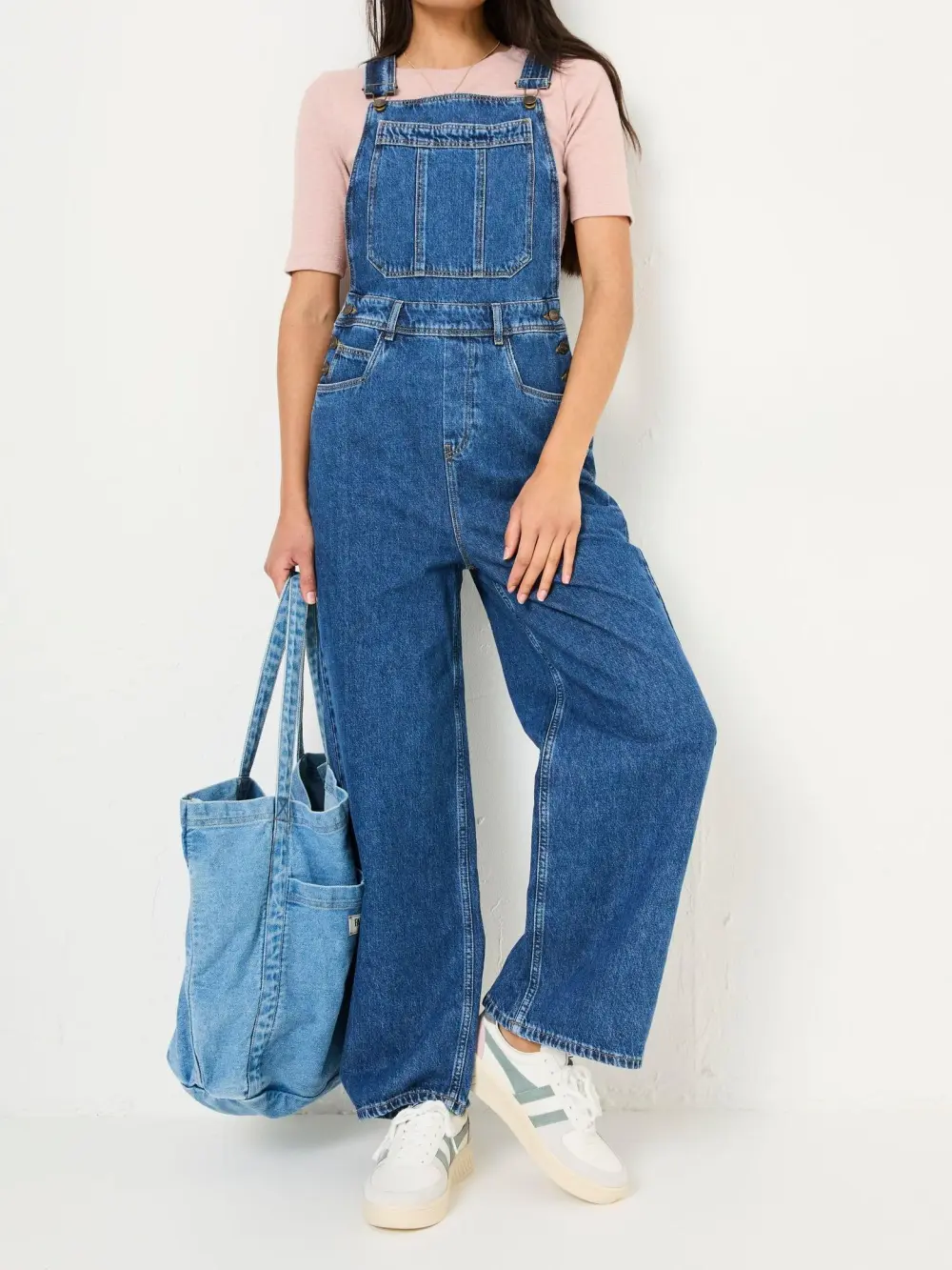 Denim Vintage Wide Leg Dungarees