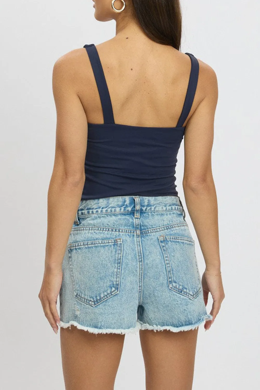 Blue Tank Top V Neck Supersoft