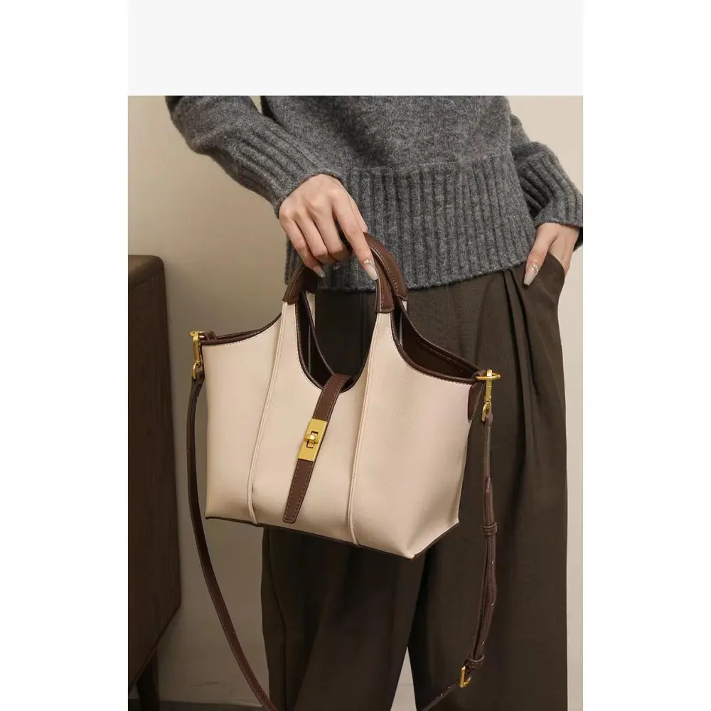 Roomy Canvas Bucket Bag