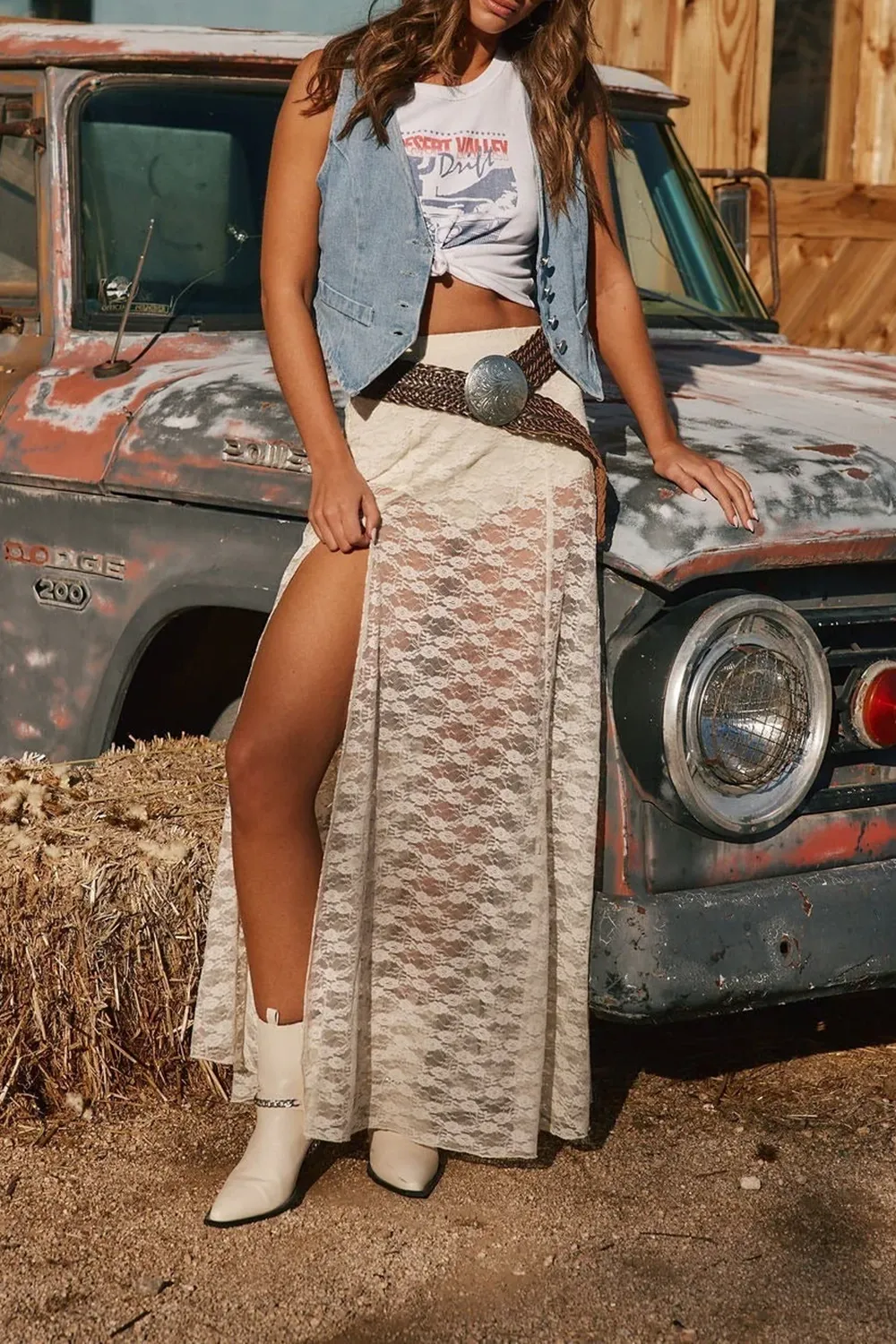 Western Wind Blue Denim Vest