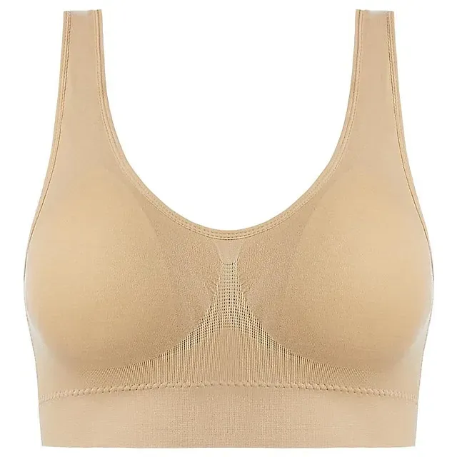 Underwear Women's Plus Size Deep U Comfortable Beauty Back Yoga Vest with Pads No Steel Ring Gathered Shock-proof Sports Bra