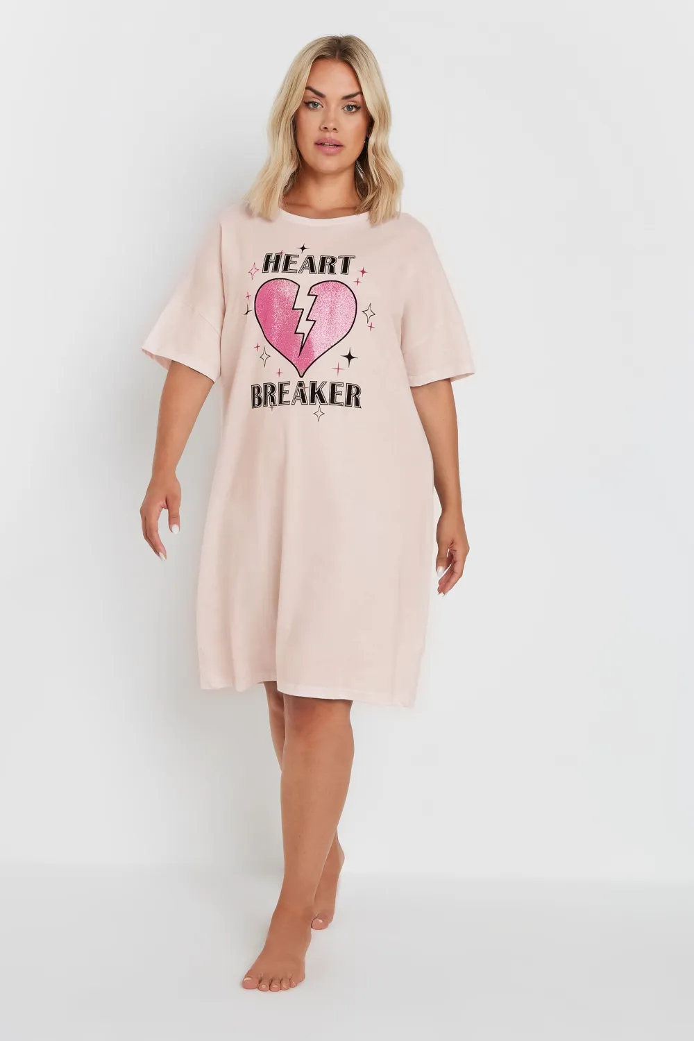 YOURS Curve Blue Celestial Print Sleep Tee Nightdress