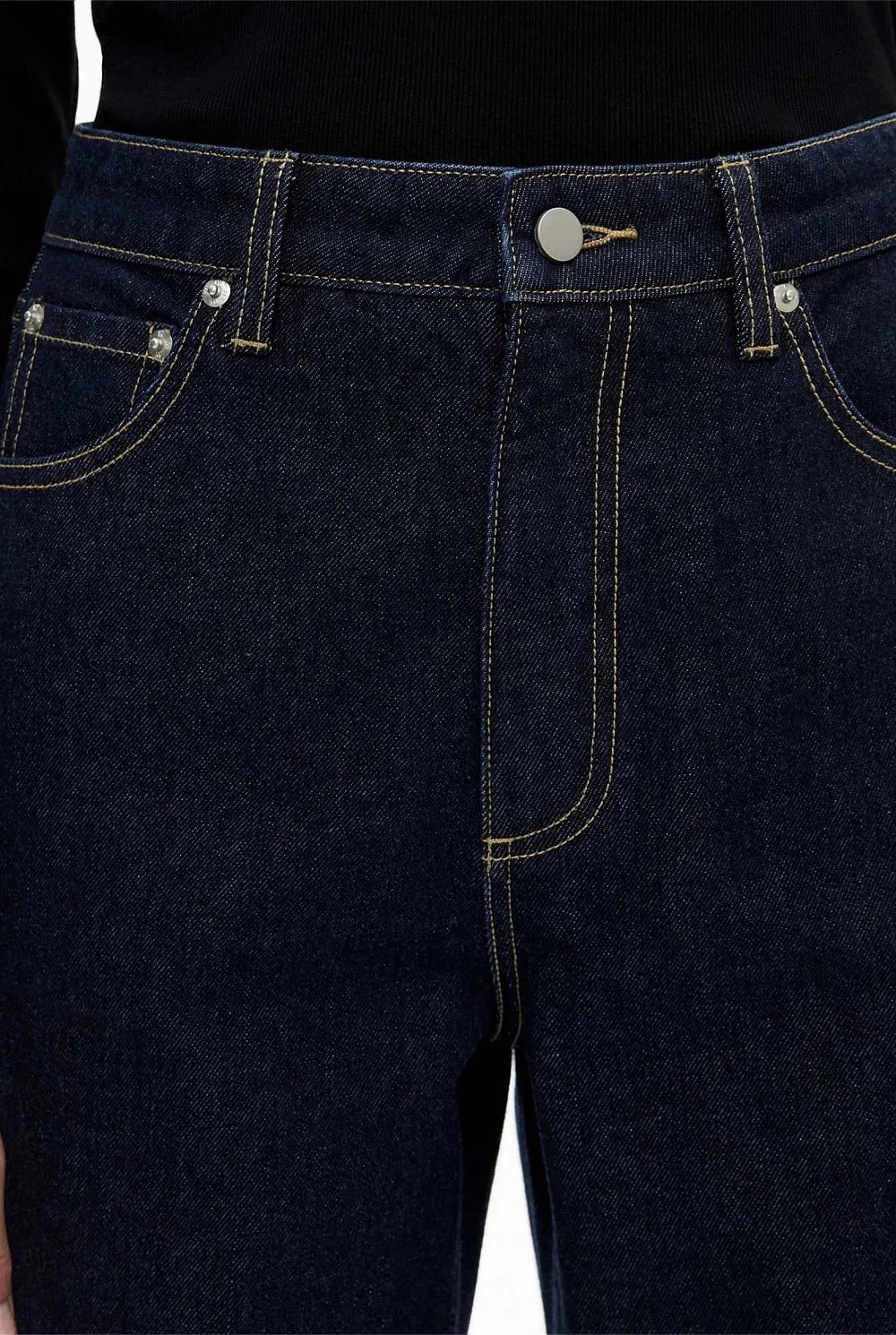 Light-Washed Straight-Leg Denim Jeans