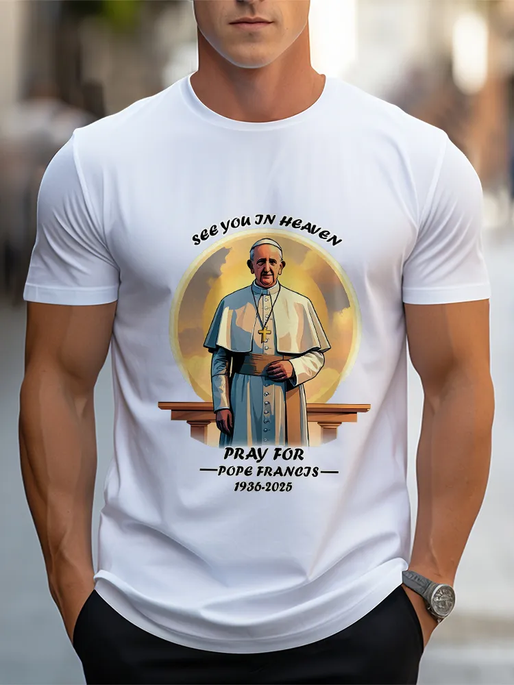 Men'S See You In Heaven Pray For Pf 1936-2025 Short Sleeve Round Neck Pure Cotton T-Shirt