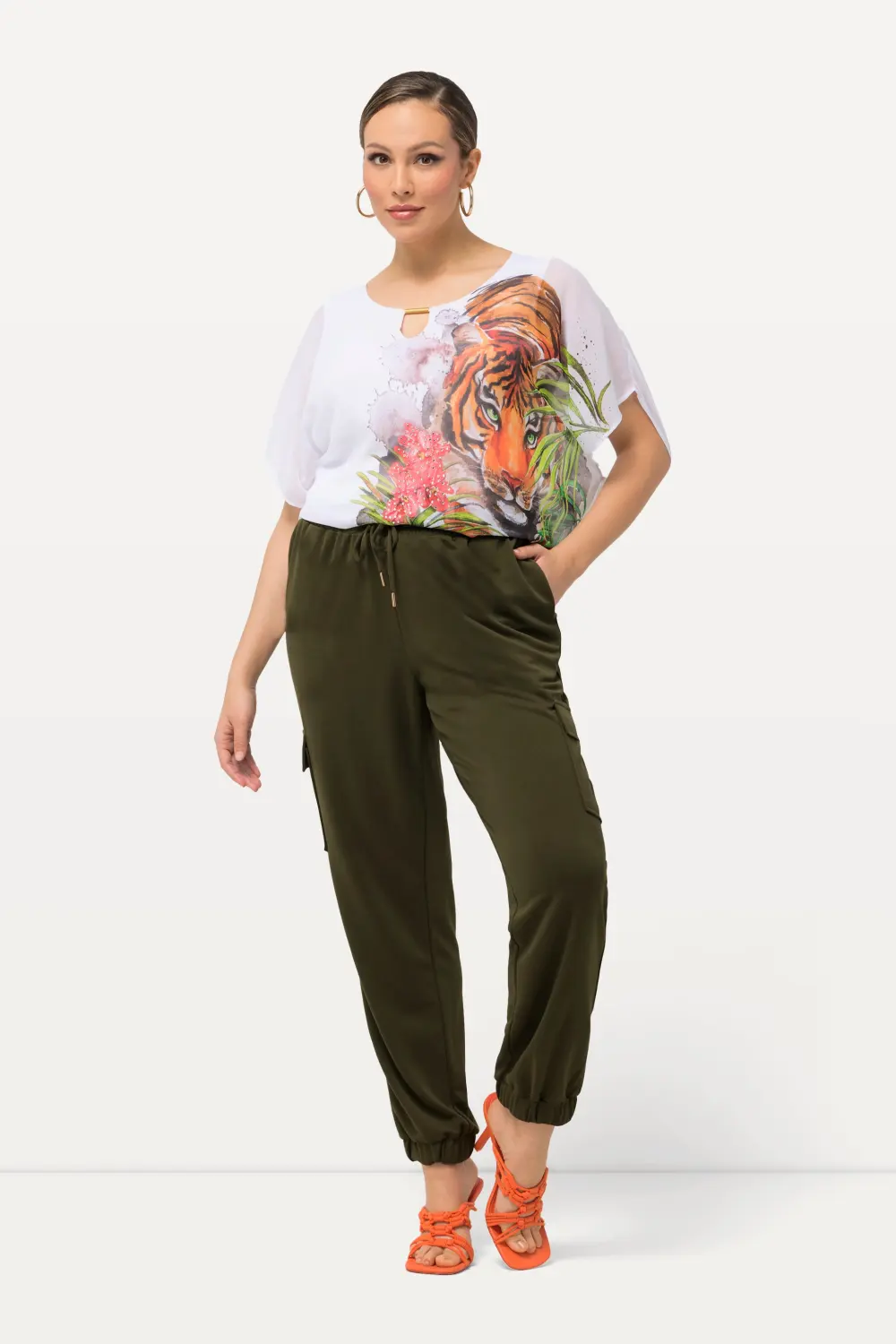 Parachute-Sweathose weites Bein Elastiksaum Modalmix