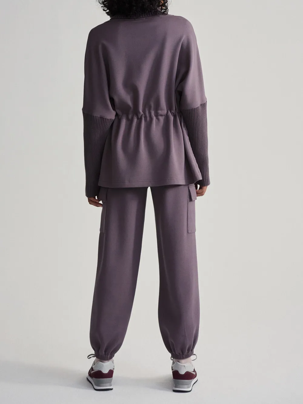 Chic Turtleneck Drawstring-Waist Sweatshirt