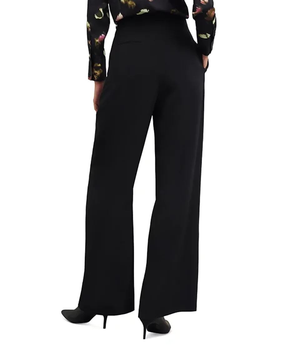 Black Wide Leg Silhouette Trousers