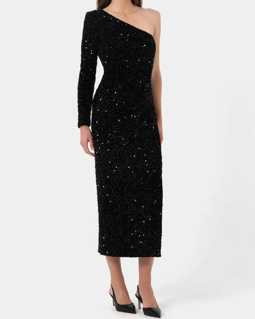 One Shoulder Sequin Dress