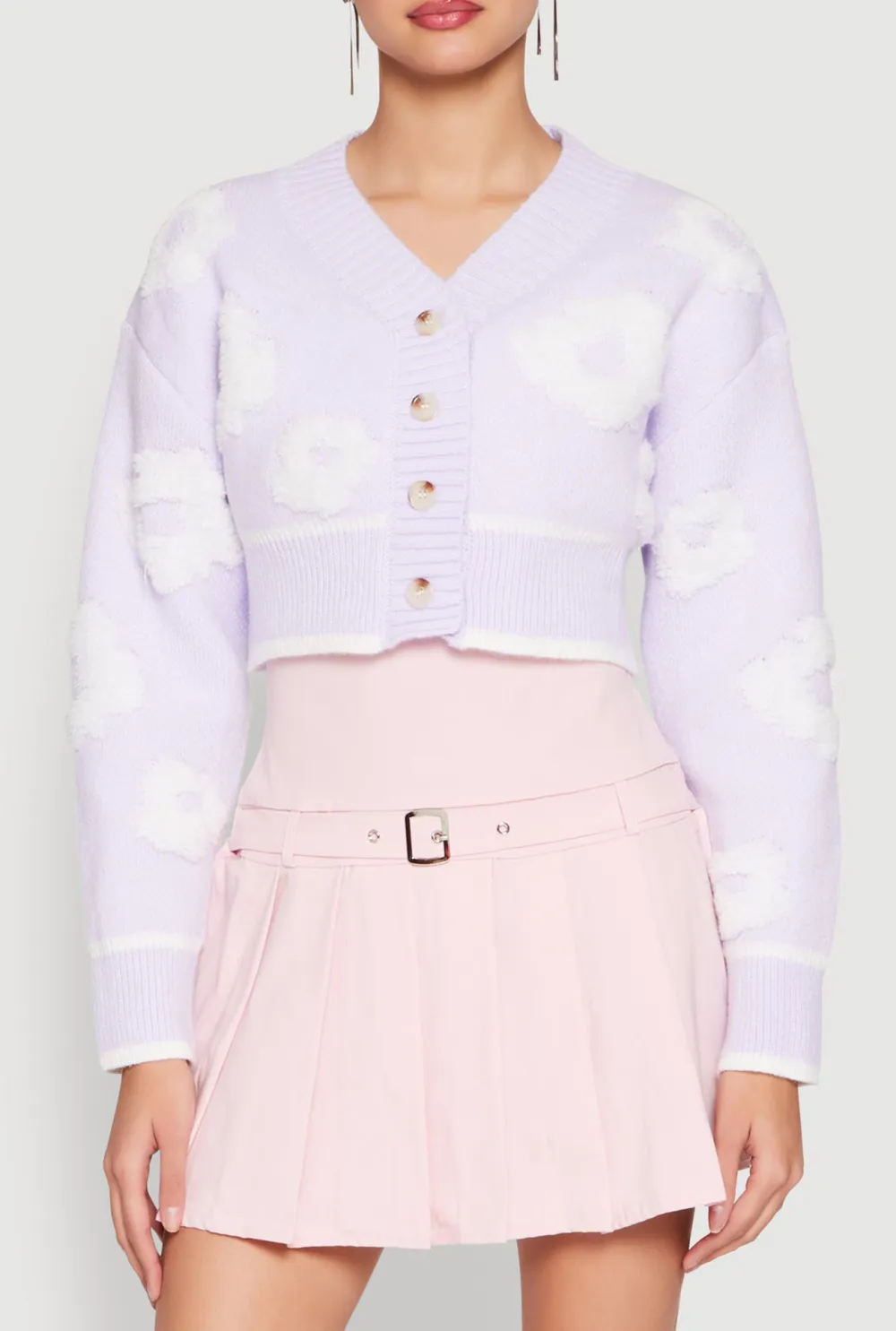 Flower Patterned Cardigan