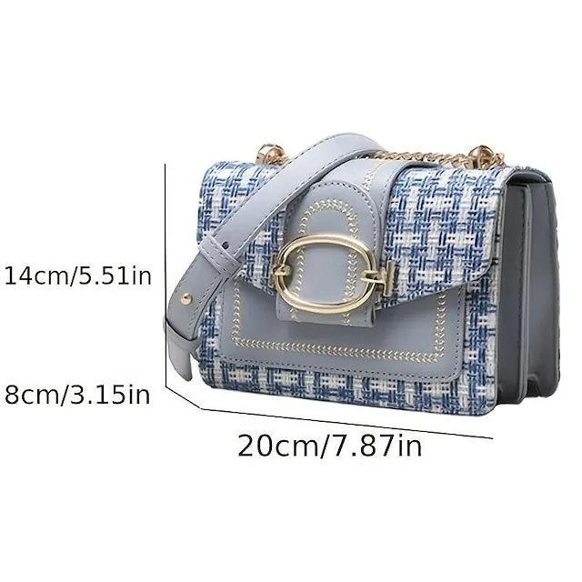 Women's Crossbody Bag Shoulder Bag Mobile Phone Bag PU Leather Cotton Party Outdoor Buttons Adjustable Large Capacity Durable Patchwork Black White Blue