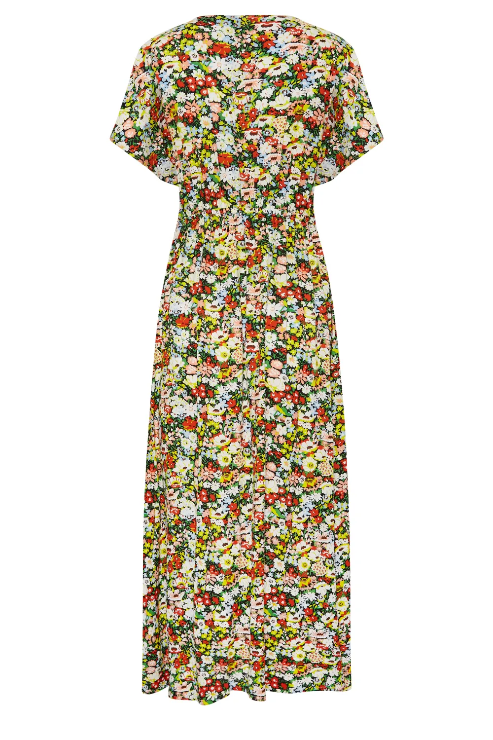 LTS Tall Yellow Floral Print Split Front Midaxi Dress