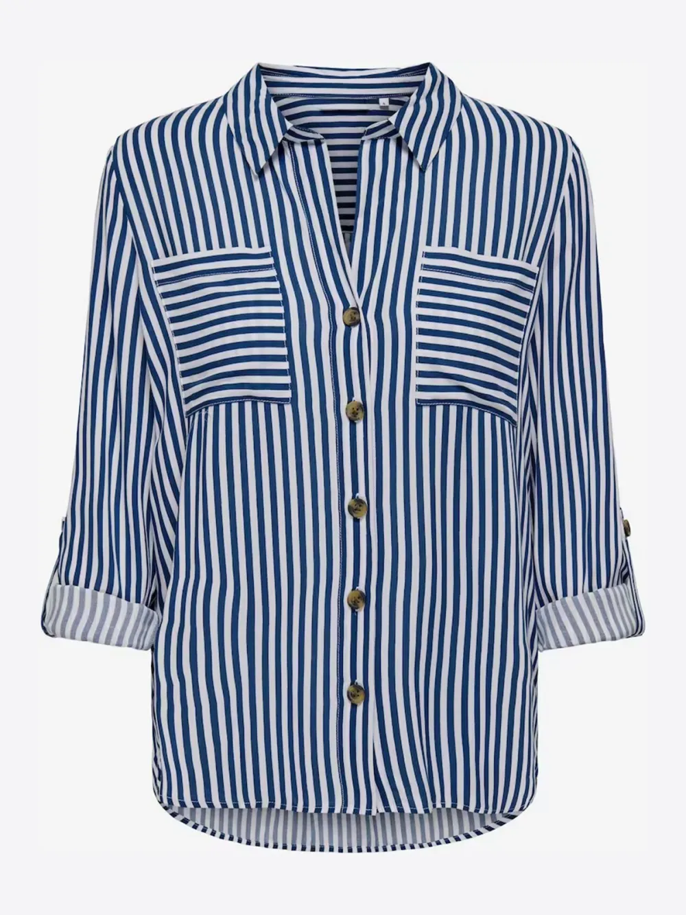 Striped Long Sleeve Casual Style Blouses