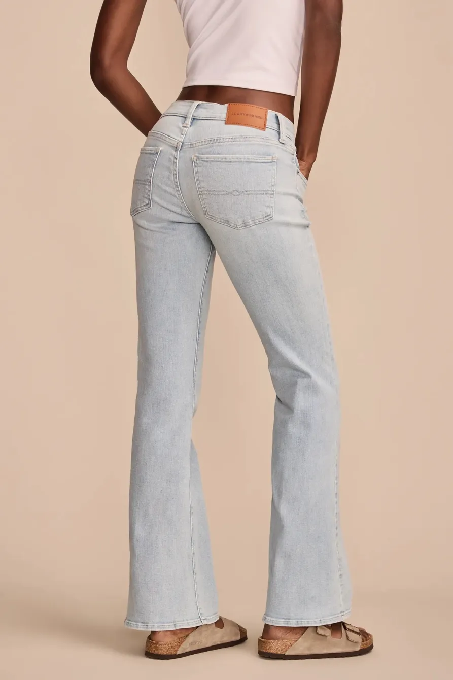 Sunny Drive Wash Mid Rise Sweet Flare