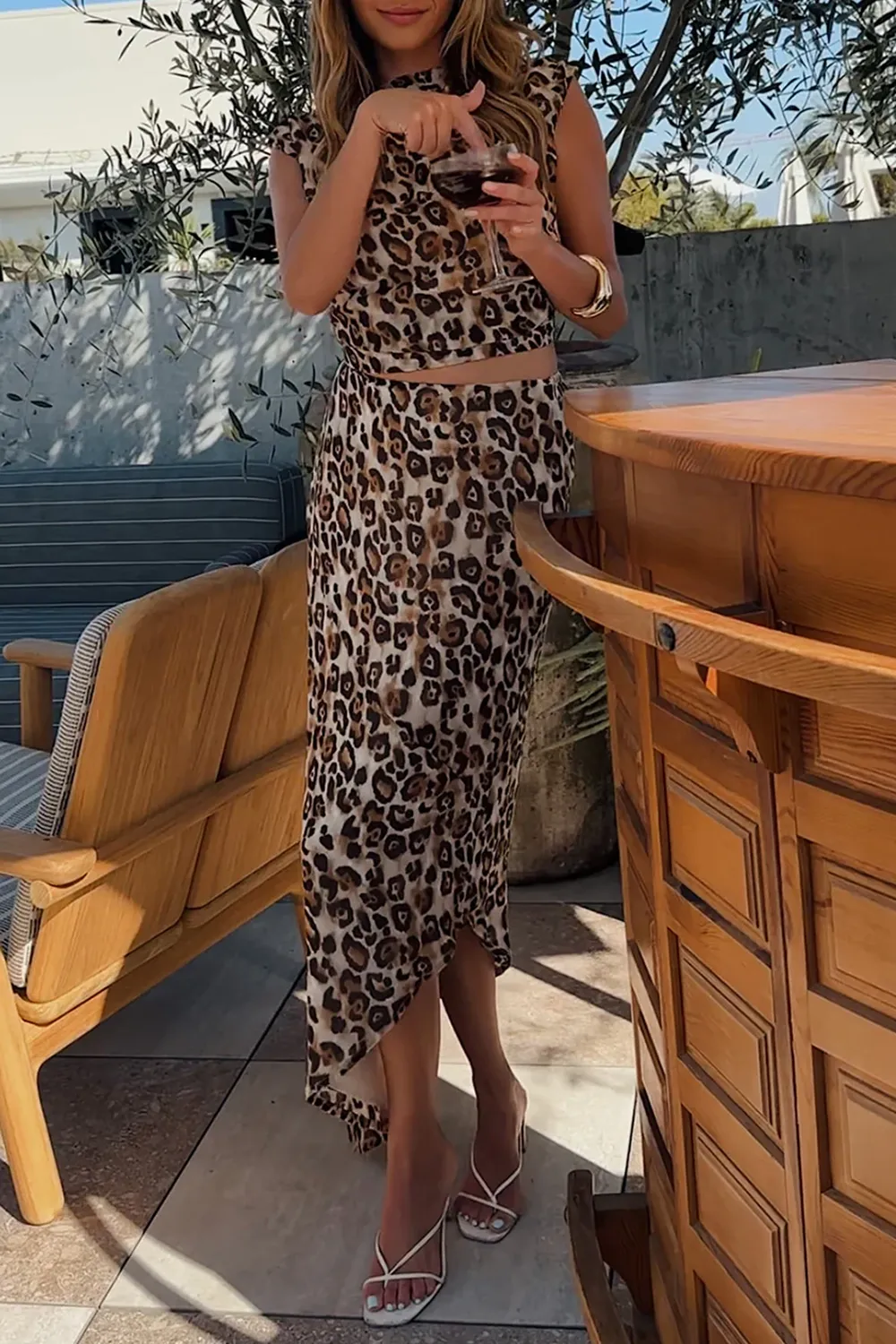 Leopard Open Back Top