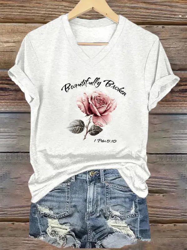 Women's Exquisite And Proud Rose Short-Sleeved T-Shirt