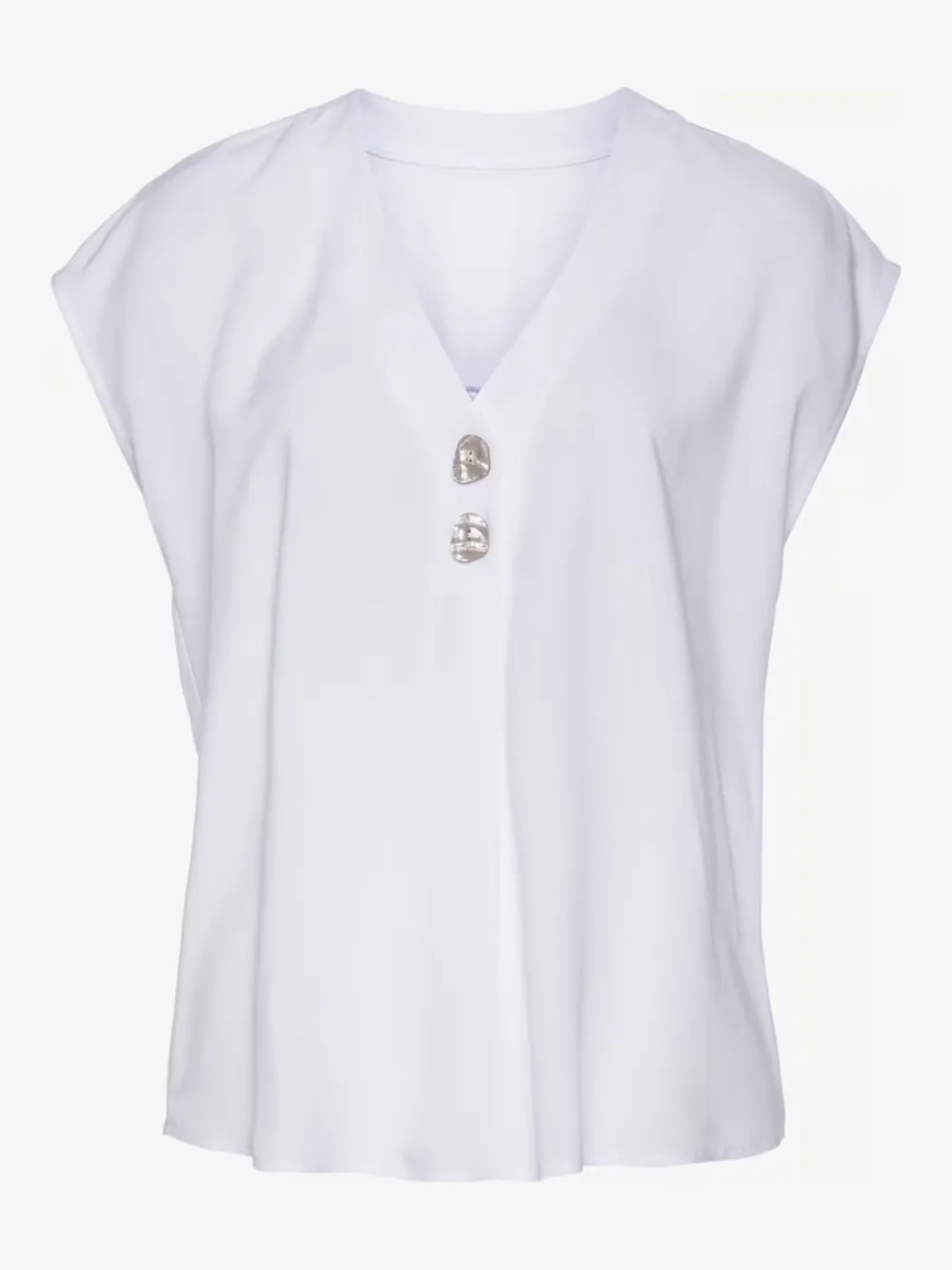 Plain Colored Casual Style Short Sleeve Blouses