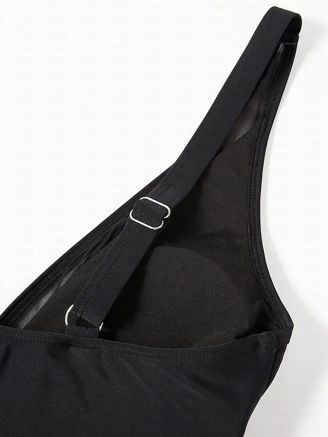 Women's Swimwear Bikini Normal Swimsuit Mesh Patchwork Solid Color Leopard Black White Army Green Khaki Bathing Suits Sexy Beach Wear Holiday