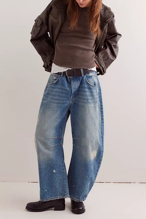 Cropped Ribbed Crew Neck Top