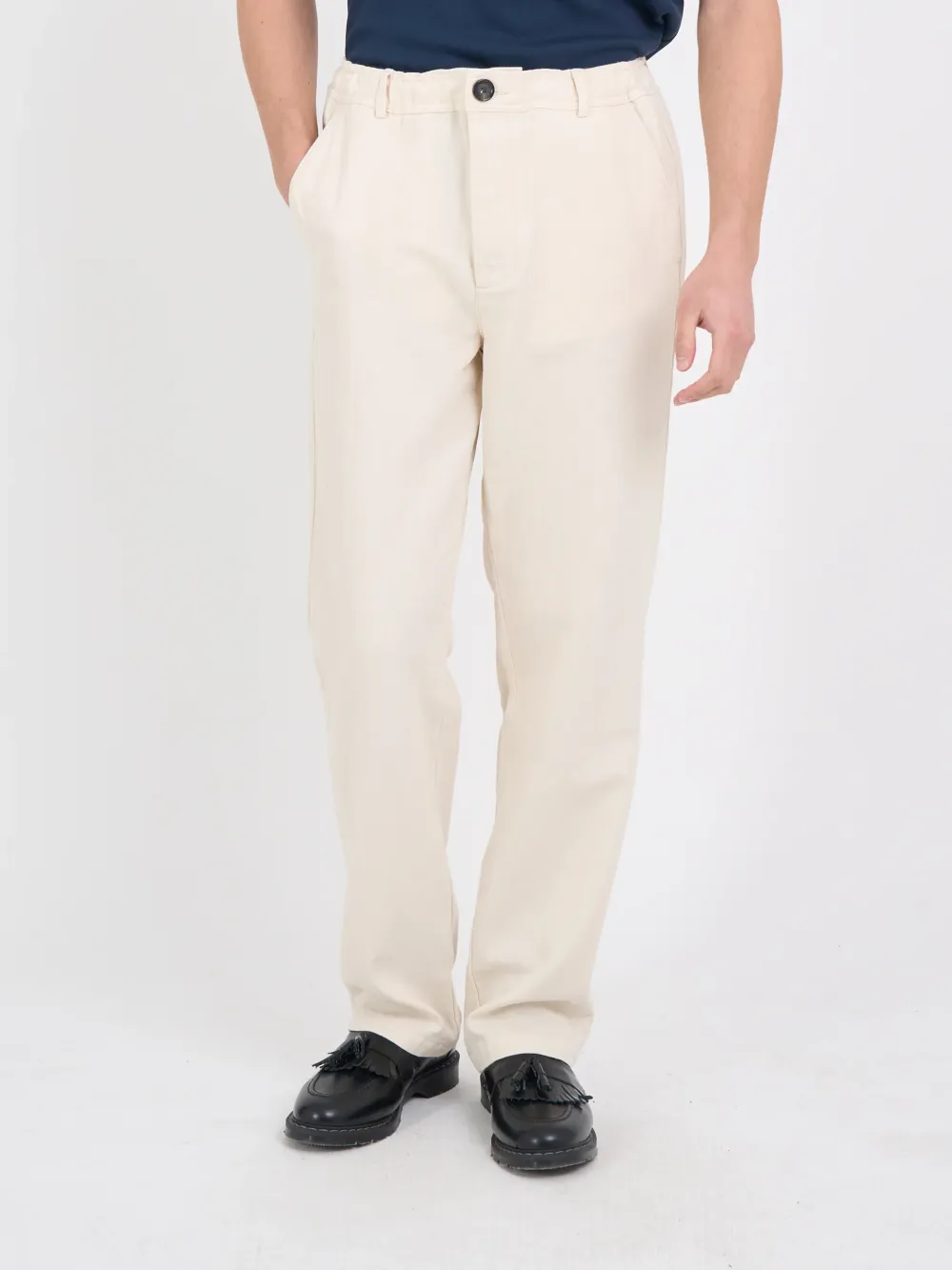 Ecru Elasticated Waist Trousers