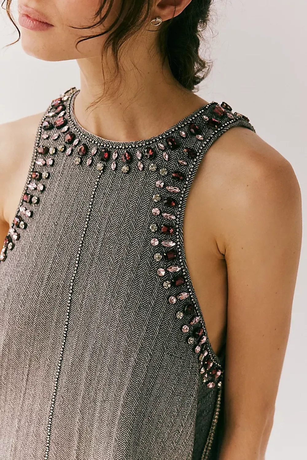 Sleeveless Knit Shift Mini Dress