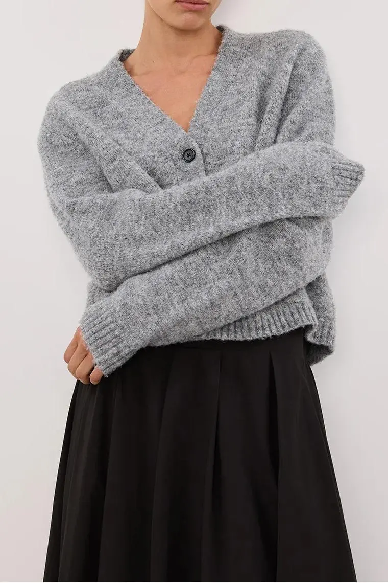 SILVER MARLE KNIT CARDIGAN