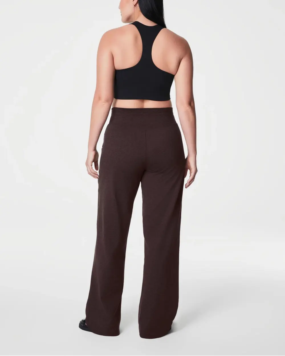 High-Rise Plain Wide Leg Pant