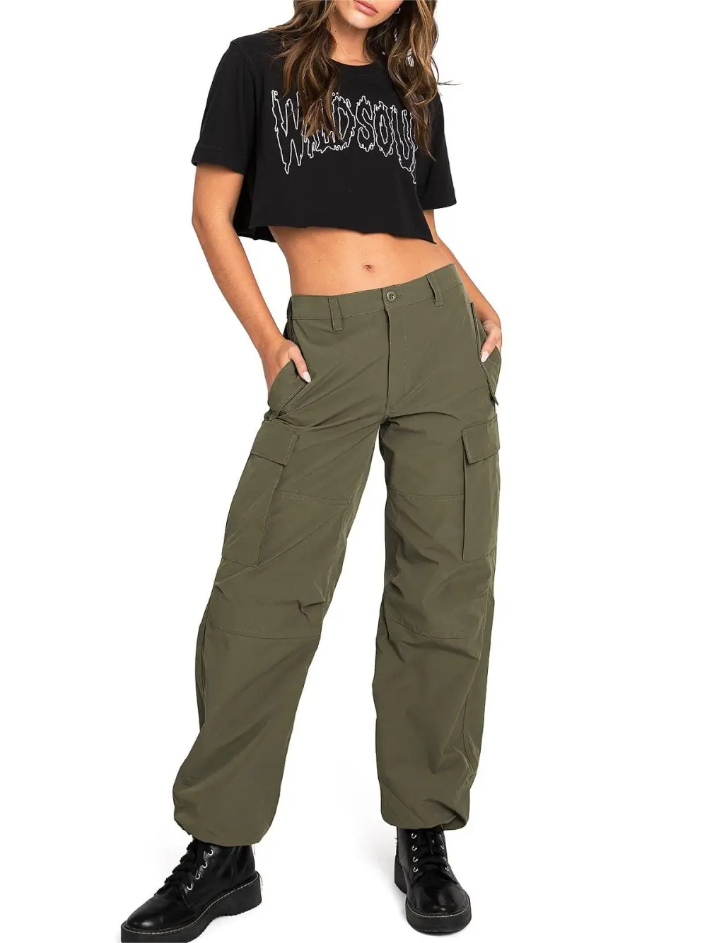 Front Button Skater Pants