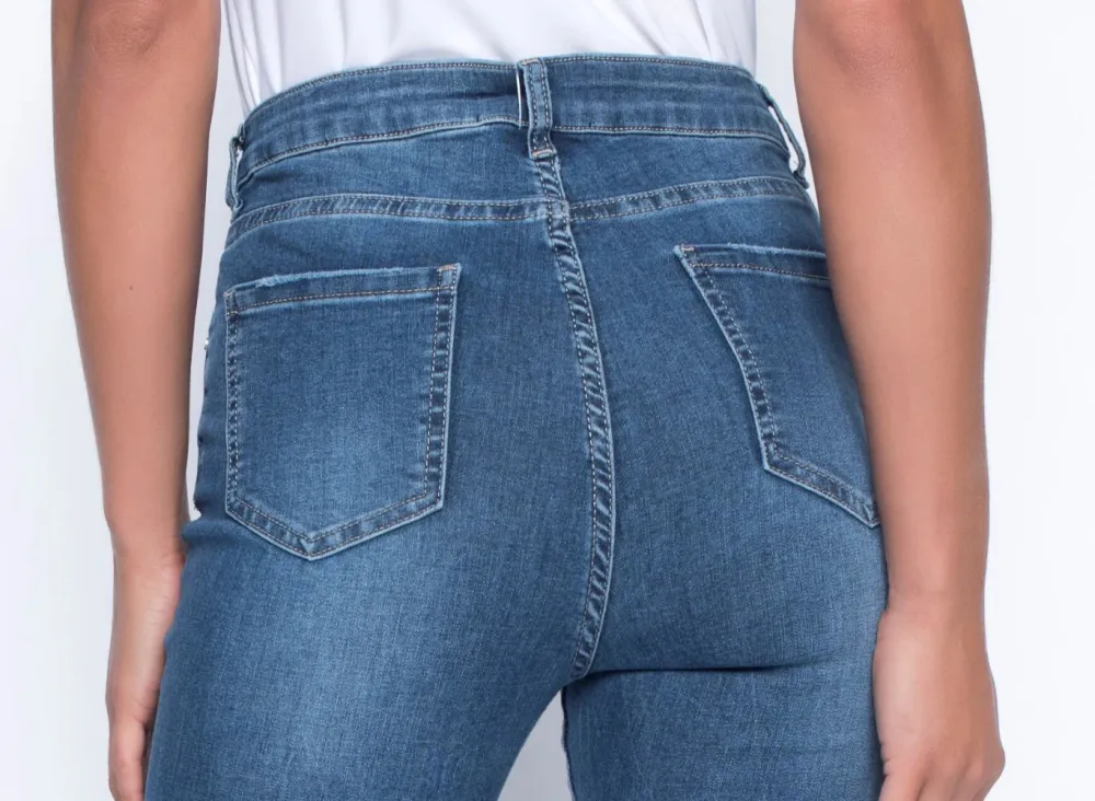 Medium Blue High - Rise Skinny Jeans